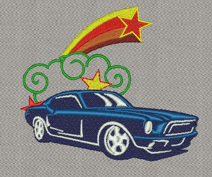 Ford Mustang Embroidery Download